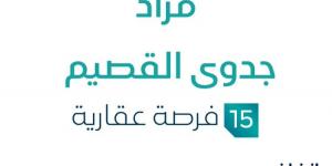 15 فرصة عقارية .. مزاد عقاري جديد من مكتب إبراهيم القرعاوي للاستثمارات العقارية في القصيم - ستاد العرب