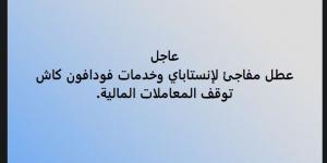 بعد إنستاي باي، تعطل خدمات فودافون كاش واتصالات - ستاد العرب