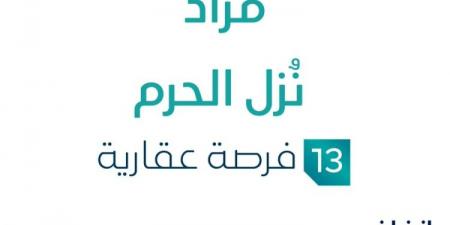 13 فرصة عقارية .. مزاد عقاري جديد من شركة السعدون العقارية تحت إشراف مزادات إنفاذ - ستاد العرب