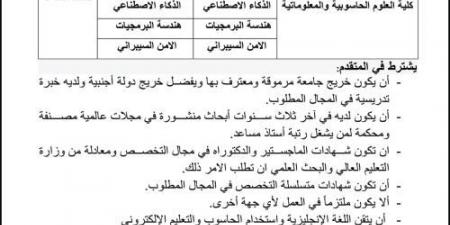 اعلان
      تعيين
      عضو
      هيئة
      تدريسية
      /
      كلية
      العلوم
      الحاسوبية
      والمعلوماتية
      من
      حملة
      درجة
      الدكتوراه
      للفصل
      الدراسي
      الثاني
      للعام
      الجامعي
      2024/2025
      ‎ - ستاد العرب