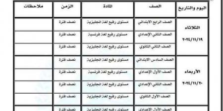 بدء
      اختبارات
      شهر
      نوفمبر
      2024
      للمستوى
      الرفيع
      في
      مدارس
      اللغات
      بكفر
      الشيخ - ستاد العرب