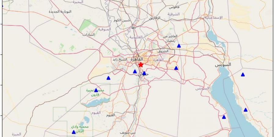 هزة أرضية بقوة 1.96 بمقياس رختر يشعر بها سكان المعادي - ستاد العرب