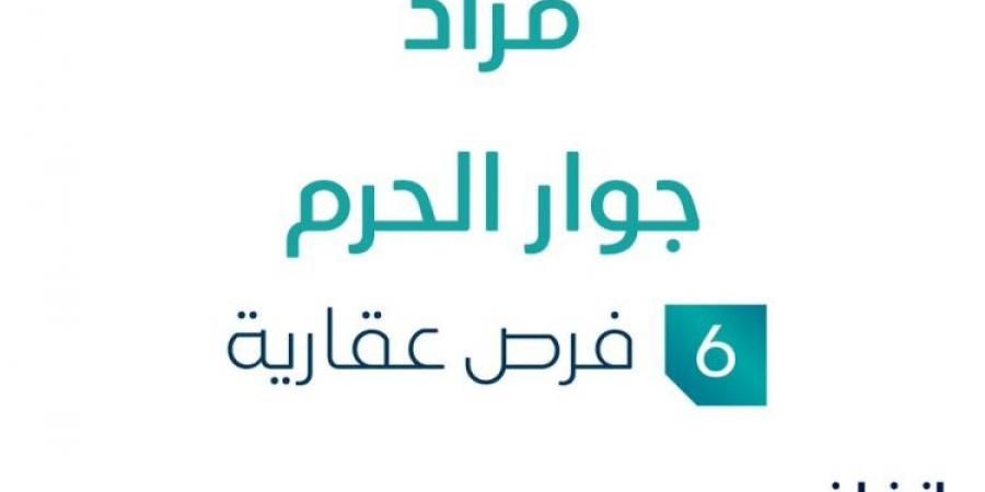 6 فرص عقارية .. مزاد عقاري جديد من شركة دار الأنوار العقارية في مكة المكرمة - ستاد العرب