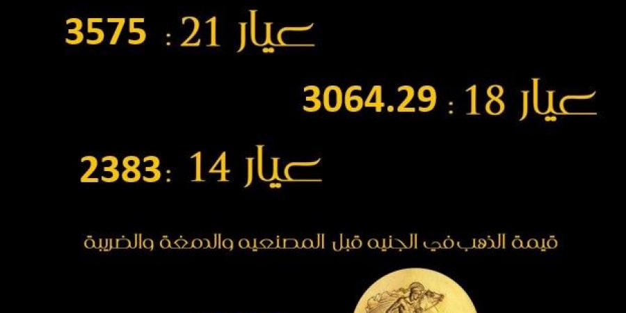 عيار 21 بـ 3575 جنيه، انخفاض أسعار الذهب اليوم الأثنين 7 أكتوبر بشرة خير للمقبلين علي الزواج - ستاد العرب