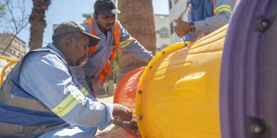 1480 مهمة صيانة وإصلاح لألعاب الأطفال في حدائق الطائف - ستاد العرب