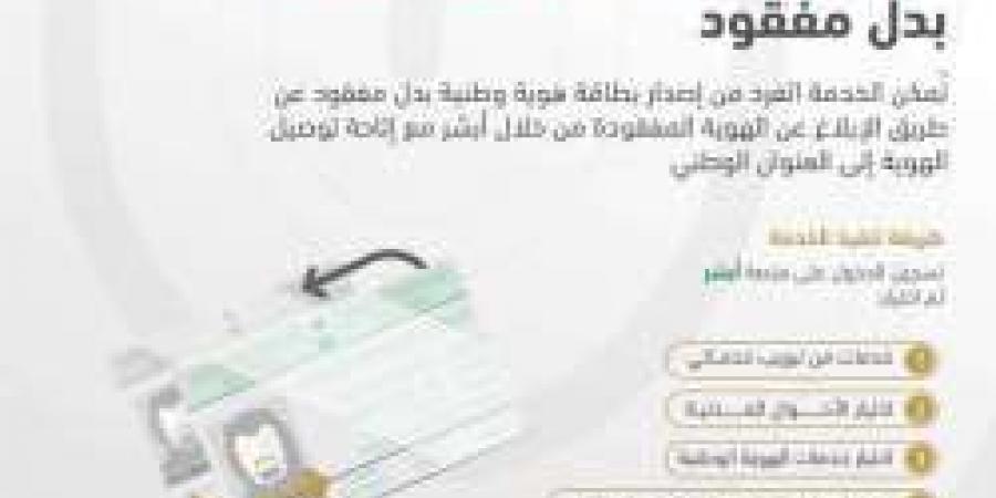 خطوات إصدار بطاقة هوية وطنية بدل مفقود عبر منصة أبشر.. خطوة بـ خطوة بالتفصيل - ستاد العرب