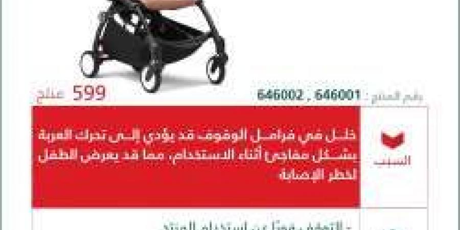 خلل يعرضهم للخطر.. "التجارة" تستدعي 599 عربة أطفال (YOYO3) STOKKE - ستاد العرب