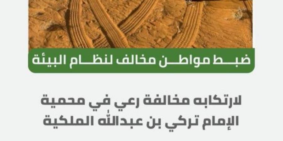 ضبط مواطن مخالف لنظام البيئة رعى (30) متنًا من الإبل في "محمية" - ستاد العرب