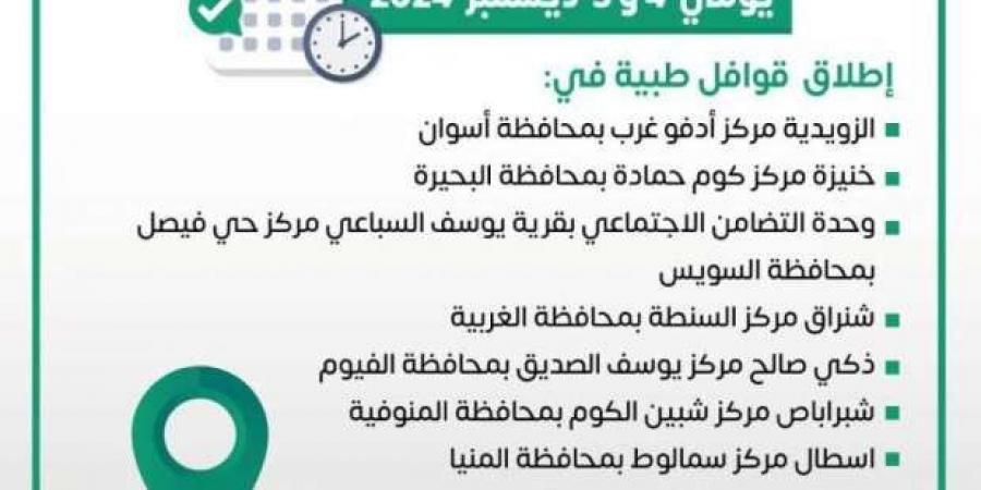 انطلاق
      12
      قافلة
      طبية
      في
      المحافظات
      ضمن
      «حياة
      كريمة»..
      اعرف
      الأماكن - ستاد العرب