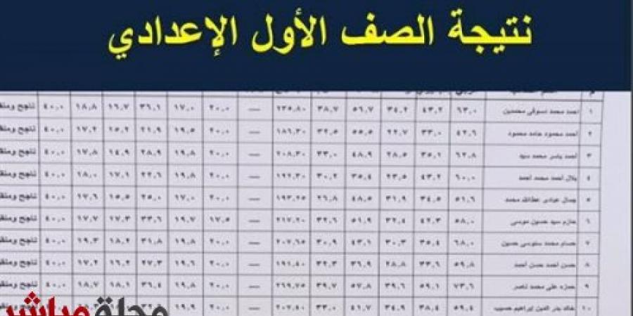 نتيجة الصف الأول الإعدادي محافظة البحيرة الترم الأول 2025 - ستاد العرب