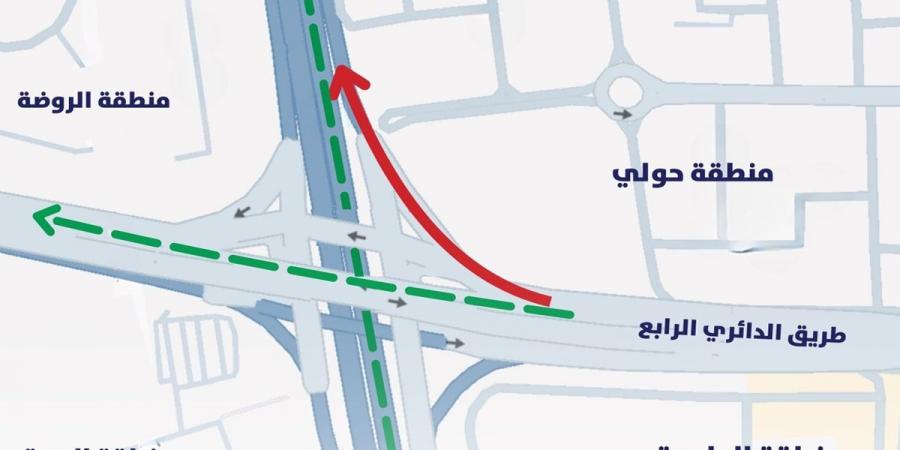 بدء المرحلة الرابعة من صيانة تقاطعات الدائري الرابع مع المغرب السريع - ستاد العرب